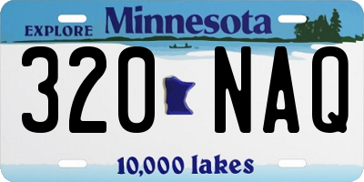 MN license plate 320NAQ