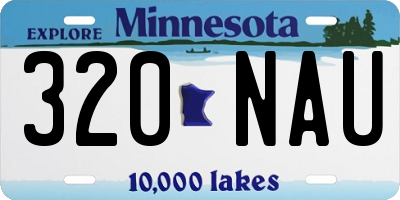 MN license plate 320NAU