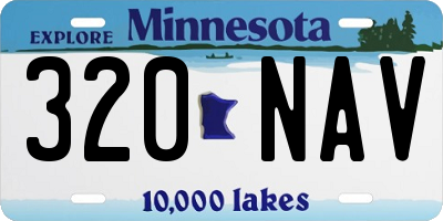 MN license plate 320NAV