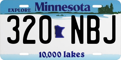 MN license plate 320NBJ