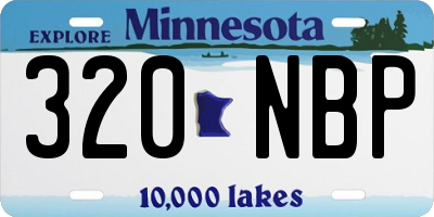 MN license plate 320NBP