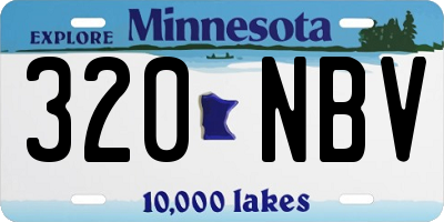 MN license plate 320NBV