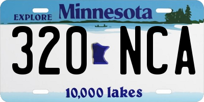 MN license plate 320NCA