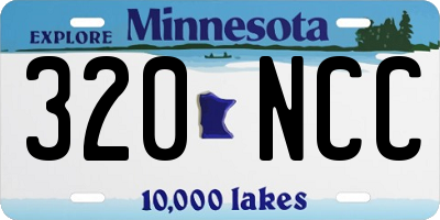 MN license plate 320NCC