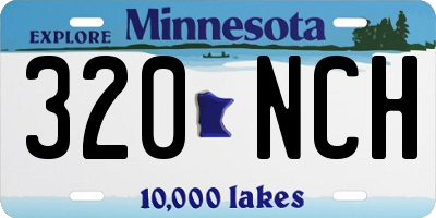 MN license plate 320NCH