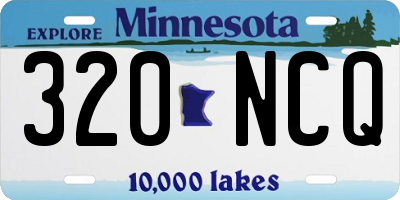 MN license plate 320NCQ