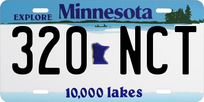 MN license plate 320NCT