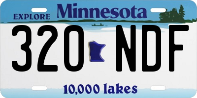 MN license plate 320NDF