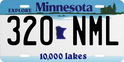 MN license plate 320NML