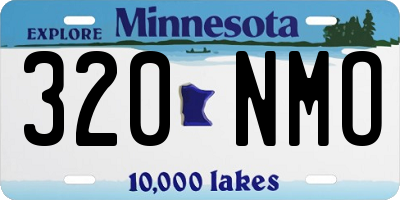 MN license plate 320NMO