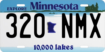 MN license plate 320NMX