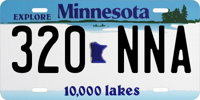 MN license plate 320NNA
