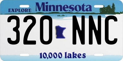 MN license plate 320NNC