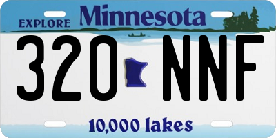 MN license plate 320NNF