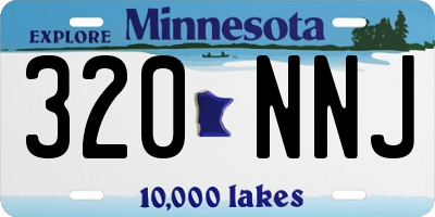MN license plate 320NNJ