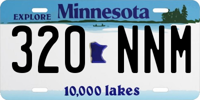 MN license plate 320NNM