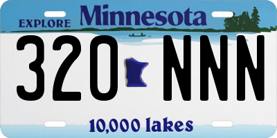 MN license plate 320NNN