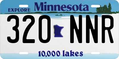 MN license plate 320NNR