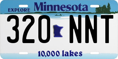 MN license plate 320NNT