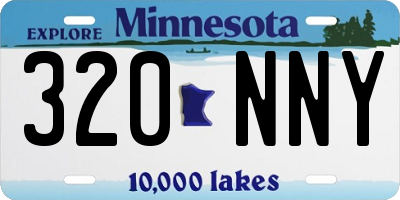 MN license plate 320NNY