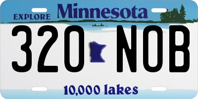MN license plate 320NOB