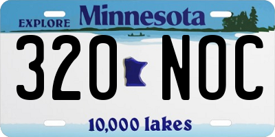 MN license plate 320NOC
