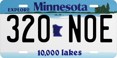 MN license plate 320NOE