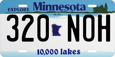 MN license plate 320NOH