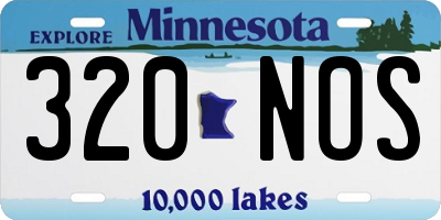 MN license plate 320NOS