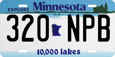 MN license plate 320NPB