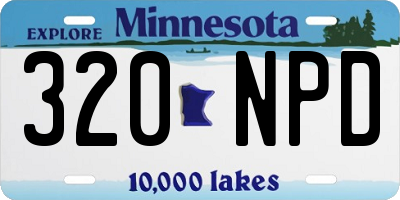 MN license plate 320NPD
