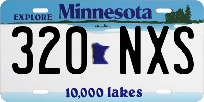 MN license plate 320NXS