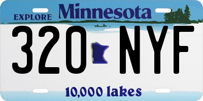 MN license plate 320NYF