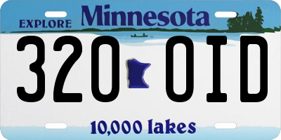 MN license plate 320OID