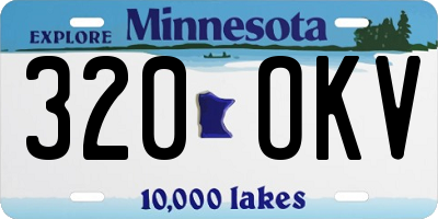 MN license plate 320OKV