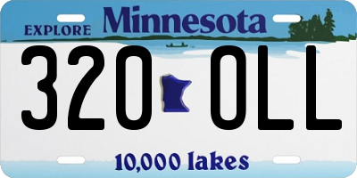 MN license plate 320OLL