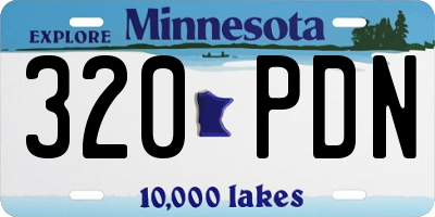 MN license plate 320PDN