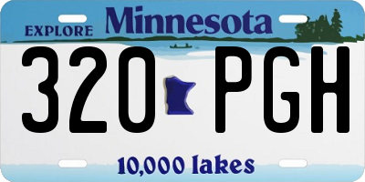 MN license plate 320PGH