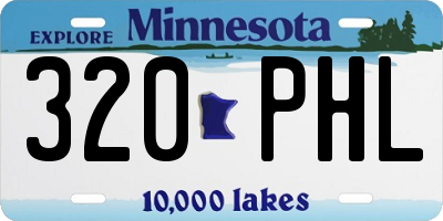 MN license plate 320PHL