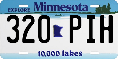 MN license plate 320PIH