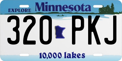 MN license plate 320PKJ