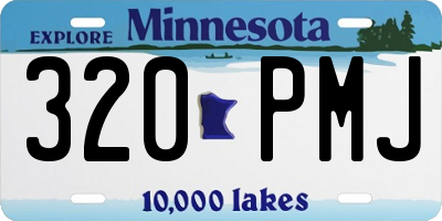 MN license plate 320PMJ
