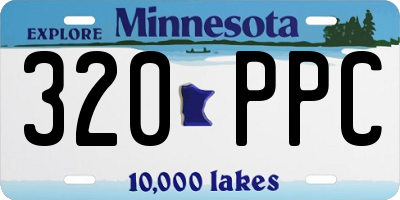 MN license plate 320PPC