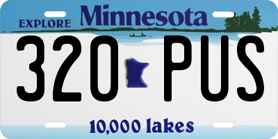 MN license plate 320PUS