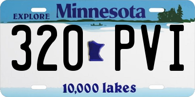 MN license plate 320PVI