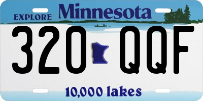 MN license plate 320QQF