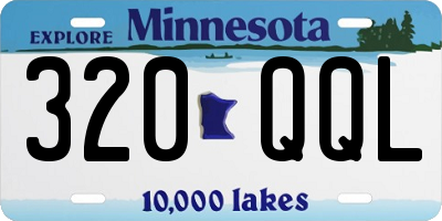 MN license plate 320QQL
