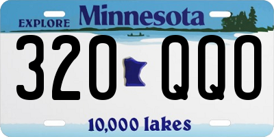 MN license plate 320QQO