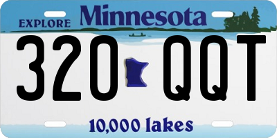MN license plate 320QQT