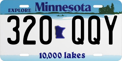 MN license plate 320QQY
